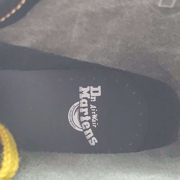 Dr. Martens 1460 Pascal Yellow Stitch Black Leather Men Boots‎ Size 5 - Picture 9 of 11